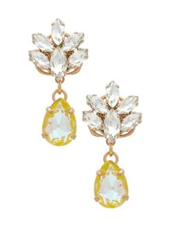 Anton Heunis Omega Clasp Crystal Cluster Earrings