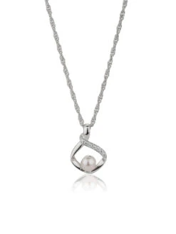 Carlton London 925 Sterling Silver Rhodium Plated Pearl Beaded Necklace -Gemischtwarenladen Für Damenmode 01517ccS546406N 5