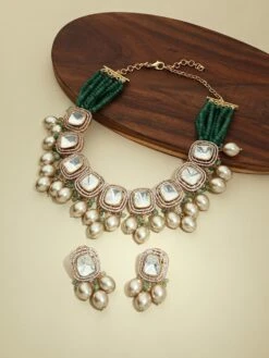 Joules By Radhika Gold Tone Kundan Polki Beige Necklace Set -Gemischtwarenladen Für Damenmode 016f24eNYKF JOULE00000891 3