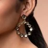Isharya Amina Mirror Statement Earrings -Gemischtwarenladen Für Damenmode 01a978bTISHAR00000795 1