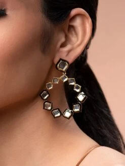 Isharya Amina Mirror Statement Earrings