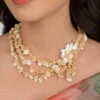 House Of D'oro House Of D’oro Oleander Asymmetrical Shell Stone Necklace Set -Gemischtwarenladen Für Damenmode 01aa88cCK 160 01WHITE 1