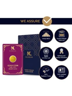 Kundan 0.25g Gold Coin 24K (999.9) -Gemischtwarenladen Für Damenmode 0521db1MKUNDA00000005 3