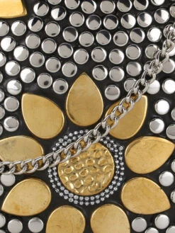 Anekaant Cask Silver & Gold Metal Embellished Clutch -Gemischtwarenladen Für Damenmode 07e74e1ADCL3053A 6