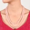 Ratnavali Jewels Dual Layer Real Round Light Pink Onyx Stone Beads Necklace 2 Ratnavali Jewels Dual Layer Real Round Light Pink Onyx Stone Beads Necklace -Gemischtwarenladen Für Damenmode 0842c58RV5089D P 1