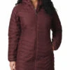 Columbia Women Maroon Powder Lite Mid Jacket -Gemischtwarenladen Für Damenmode 0b34ae3WK0034 671 1