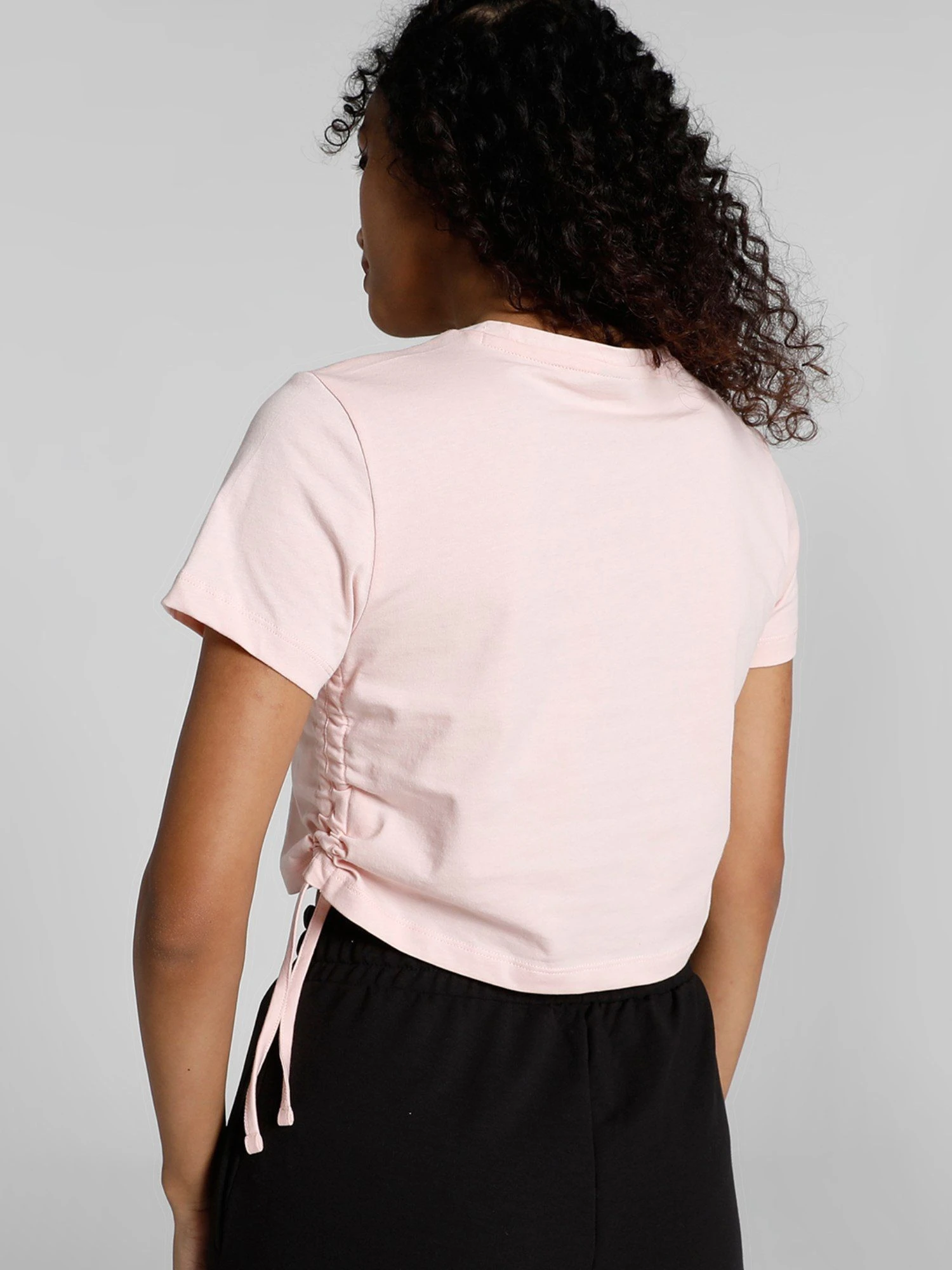 Puma Drawstring Fashion Women Pink T-Shirt 6 Puma Drawstring Fashion Women Pink T-Shirt – Bild 4