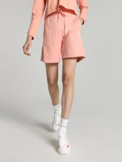 Gemischtwarenladen Für Damenmode 29 Puma Essentials High Waist Women Pink Shorts