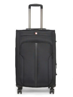Swiss Brand GRANDE Black Color Nylon Material Soft 24" Medium Trolley