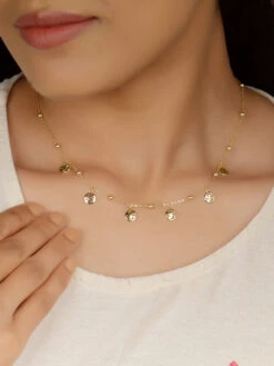 GIVA Sterling Silver Golden Prosperity Necklace For Girls And Womens