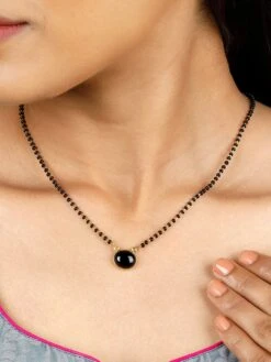 GIVA Sterling Silver Golden Love Affection Mangalsutra For Womens