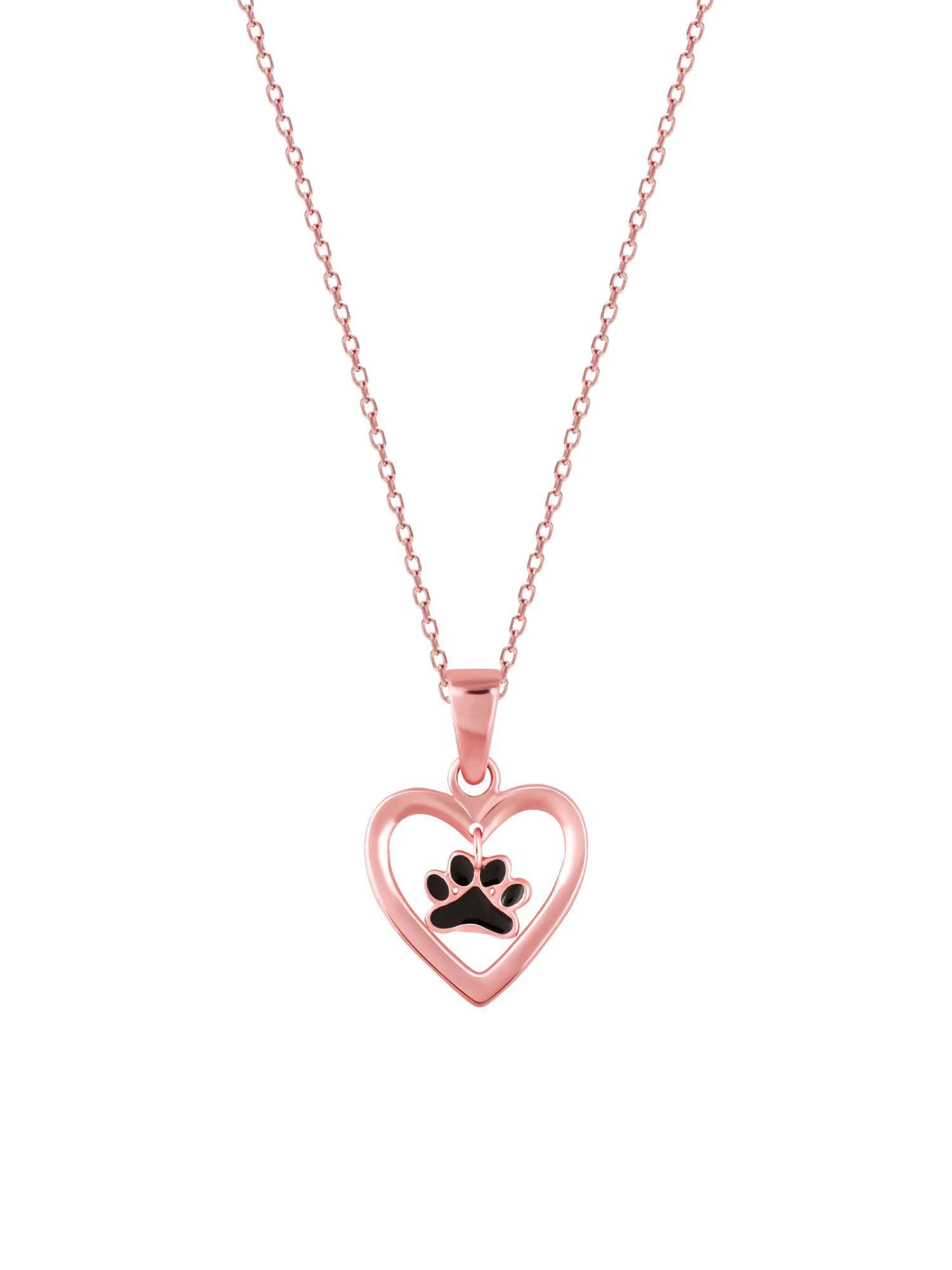 GIVA Sterling Silver Rose Gold Hearty Paws Pendant With Link Chain For Women And Girls 5 GIVA Sterling Silver Rose Gold Hearty Paws Pendant With Link Chain For Women And Girls – Bild 3