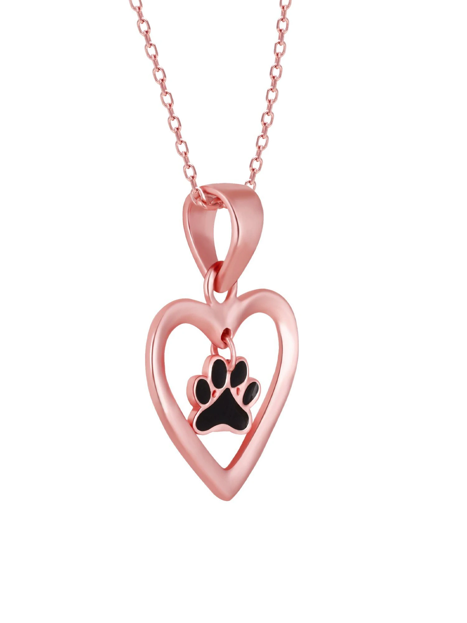GIVA Sterling Silver Rose Gold Hearty Paws Pendant With Link Chain For Women And Girls 6 GIVA Sterling Silver Rose Gold Hearty Paws Pendant With Link Chain For Women And Girls – Bild 4
