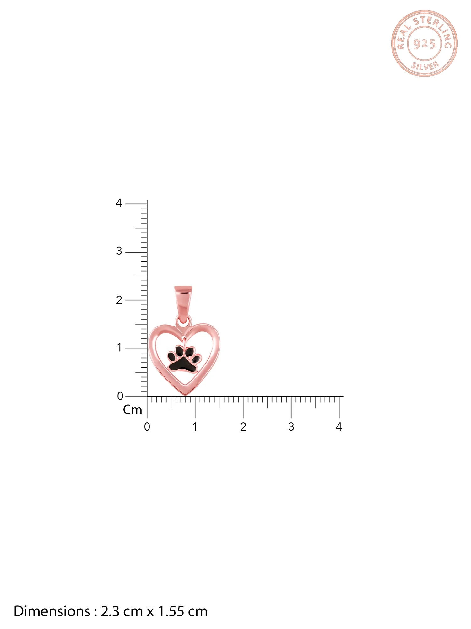 GIVA Sterling Silver Rose Gold Hearty Paws Pendant With Link Chain For Women And Girls 7 GIVA Sterling Silver Rose Gold Hearty Paws Pendant With Link Chain For Women And Girls – Bild 5