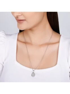 GIVA Sterling Silver Sai Baba Pendant With Link Chain For Womens And Mens