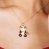 GIVA Sterling Silver Golden Innocent Panda Pendant With Link Chain For Womens And Girls