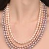 Zaveri Pearls Multicolor Natural Freshwater 6.5-7.5 Mm Rice Pearls Necklace-ZPFK13979