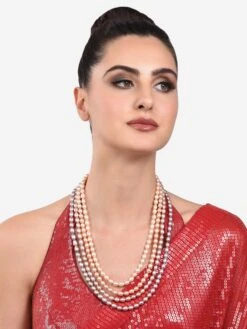 Zaveri Pearls Multicolor Natural Freshwater 6.5-7.5 Mm Rice Pearls Necklace-ZPFK13979 13 Zaveri Pearls Multicolor Natural Freshwater 6.5-7.5 Mm Rice Pearls Necklace-ZPFK13979 -Gemischtwarenladen Für Damenmode 1383b08ZPFK13979 4