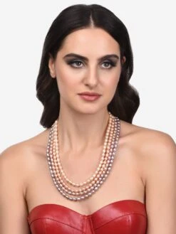 Zaveri Pearls Multicolor Natural Freshwater 6.5-7.5 Mm Rice Pearls Necklace-ZPFK13979 14 Zaveri Pearls Multicolor Natural Freshwater 6.5-7.5 Mm Rice Pearls Necklace-ZPFK13979 -Gemischtwarenladen Für Damenmode 1383b08ZPFK13979 5