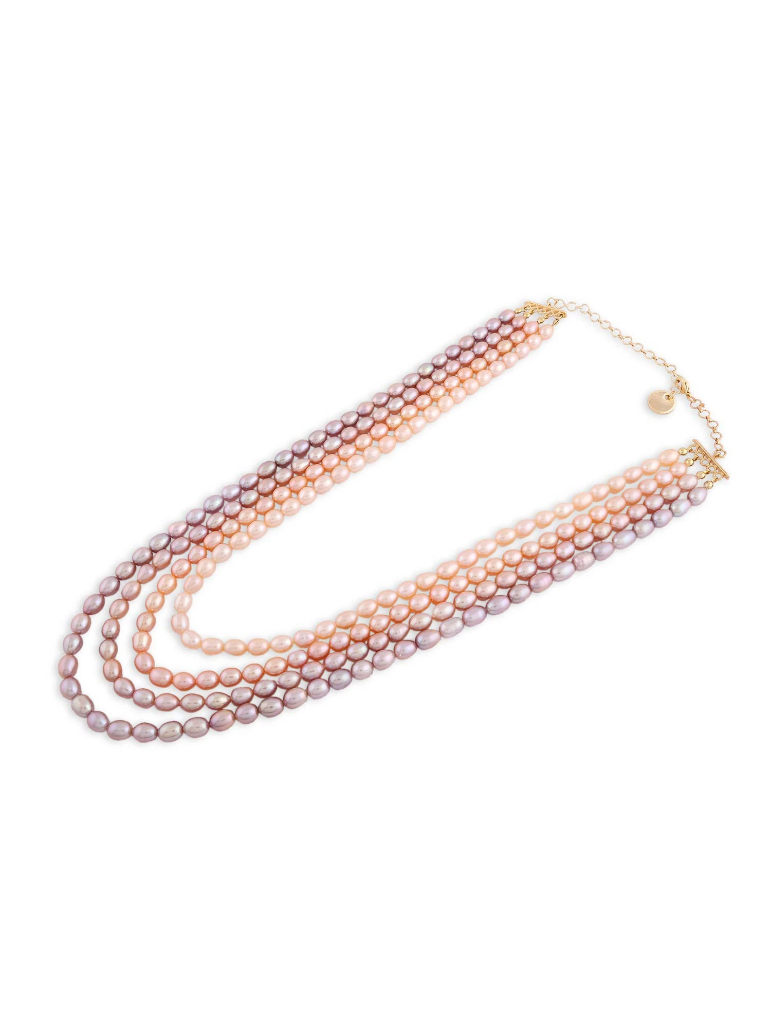 Zaveri Pearls Multicolor Natural Freshwater 6.5-7.5 Mm Rice Pearls Necklace-ZPFK13979 8 Zaveri Pearls Multicolor Natural Freshwater 6.5-7.5 Mm Rice Pearls Necklace-ZPFK13979 – Bild 6