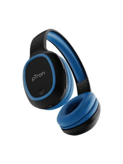 PTron Soundster Lite BT5.0 Wireless Headphones With Deep Bass & 12Hrs Playtime (Blue & Black)