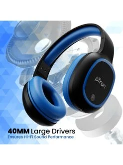 PTron Soundster Lite BT5.0 Wireless Headphones With Deep Bass & 12Hrs Playtime (Blue & Black) -Gemischtwarenladen Für Damenmode 140317952 5 42d4cd48
