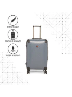 Swiss Brand AUBONNE Dark Grey Color Polypropylene Material Hard 24" Medium Trolley -Gemischtwarenladen Für Damenmode 1551126011231 3 dbec731c