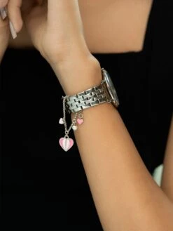 Shaya By CaratLane For The Love Of New Experiments Multi Heart Watch Charm In Oxidized 925 Silver