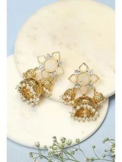 Biba Off White Brass Earrings