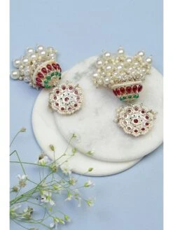 Biba Red Green Brass Earrings -Gemischtwarenladen Für Damenmode 1ee181fBACWVCCERG00001SS23REDGRN 3