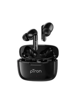PTron Bassbuds Duo With BT V5.1, 32Hrs Playtime, Deep Bass, Touch TWS Earbuds, Stereo Call (Black)