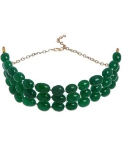 Karatcart Green Tumble Stone Studded Beaded Choker Necklace For Women 8 Karatcart Green Tumble Stone Studded Beaded Choker Necklace For Women -Gemischtwarenladen Für Damenmode 22014657 3 4697861e