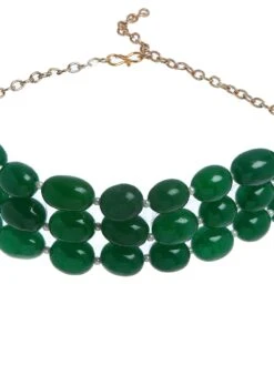 Karatcart Green Tumble Stone Studded Beaded Choker Necklace For Women 9 Karatcart Green Tumble Stone Studded Beaded Choker Necklace For Women -Gemischtwarenladen Für Damenmode 22014657 4 f139395c