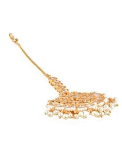 Curio Cottage The Bridal Edit- Floral Kundan And Gold Maang Teeka -Gemischtwarenladen Für Damenmode 25fbdfbFAE44 4