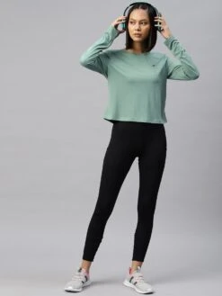 Alcis Women Green Slim Fit Sports T-Shirt -Gemischtwarenladen Für Damenmode 29987b3AAWTEESM00083003 4