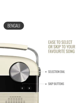 Saregama Carvaan Bengali - Music Player With 5000 Preloaded Songs, Bluetooth/FM/AUX(Porcelain White) -Gemischtwarenladen Für Damenmode 2a6bb3cNYKF NYFSRGM000038 7