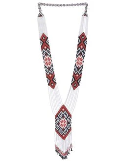 Crunchy Fashion Tribal White And Multicolor Boho Beaded Necklace Set -Gemischtwarenladen Für Damenmode 2c5394eCFN0920 2