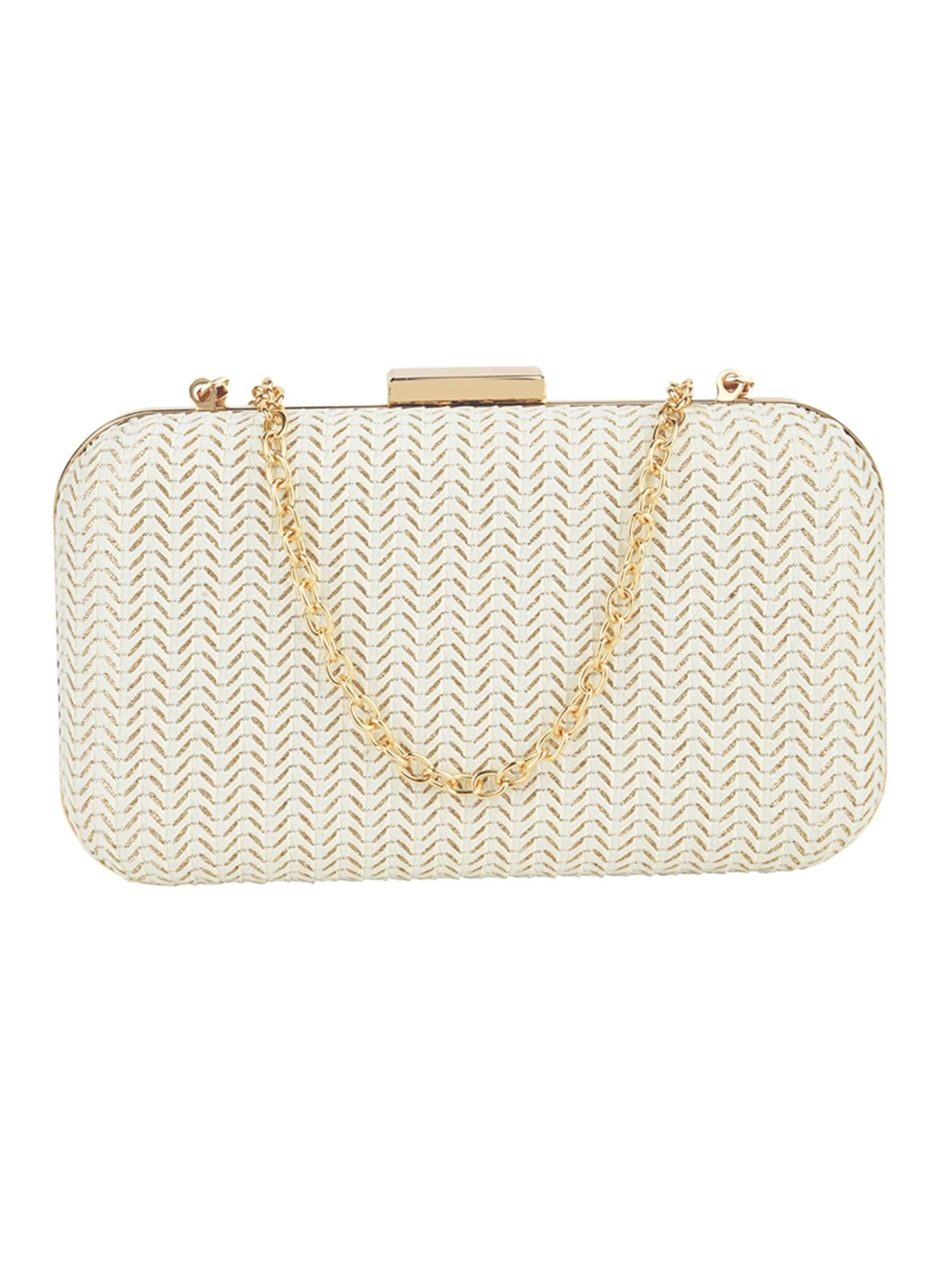 Accessorize London Womens Ivory Alicia Evening Party Hardcase Clutch 4 Accessorize London Womens Ivory Alicia Evening Party Hardcase Clutch – Bild 2