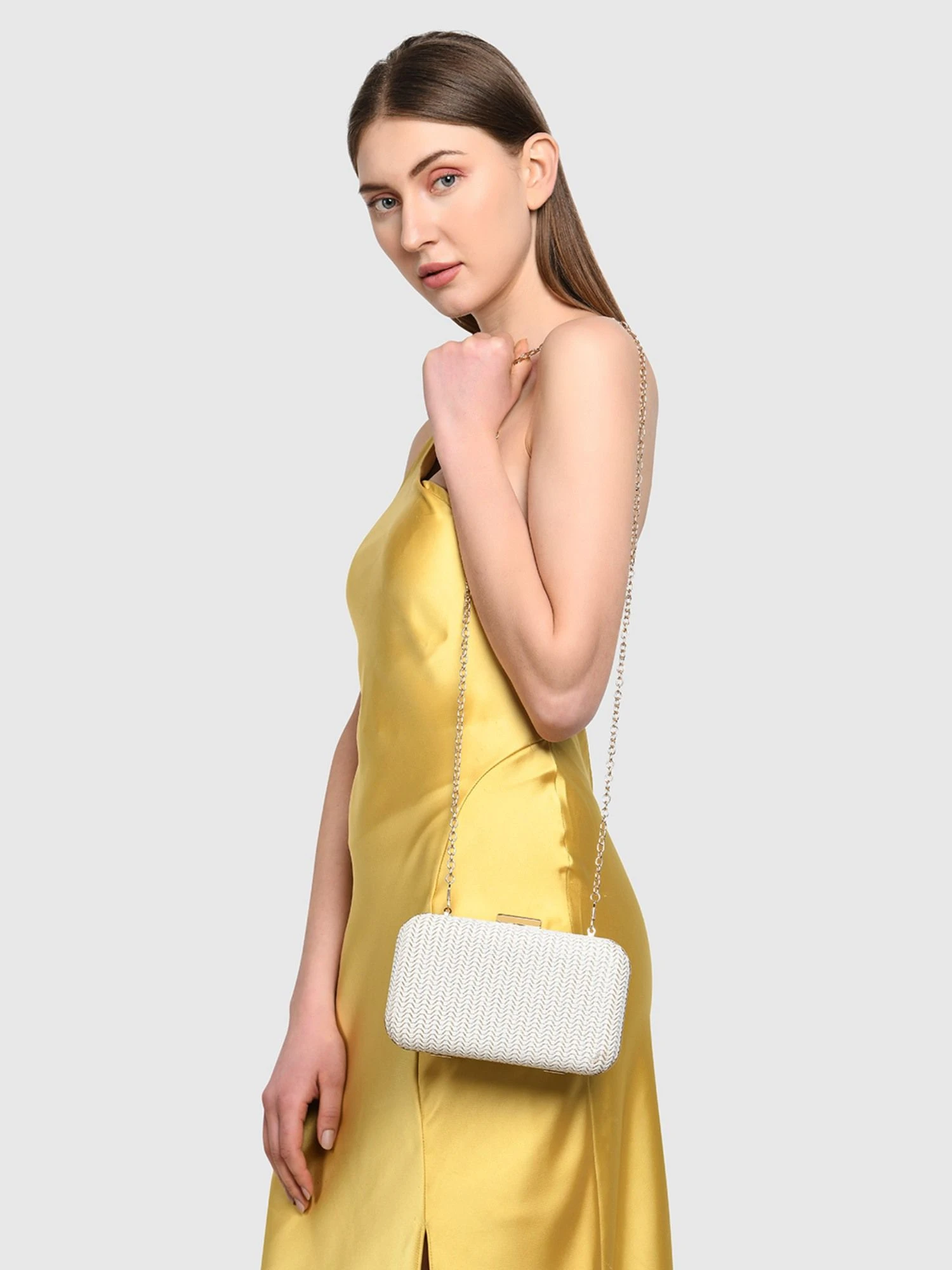 Accessorize London Womens Ivory Alicia Evening Party Hardcase Clutch 10 Accessorize London Womens Ivory Alicia Evening Party Hardcase Clutch – Bild 8