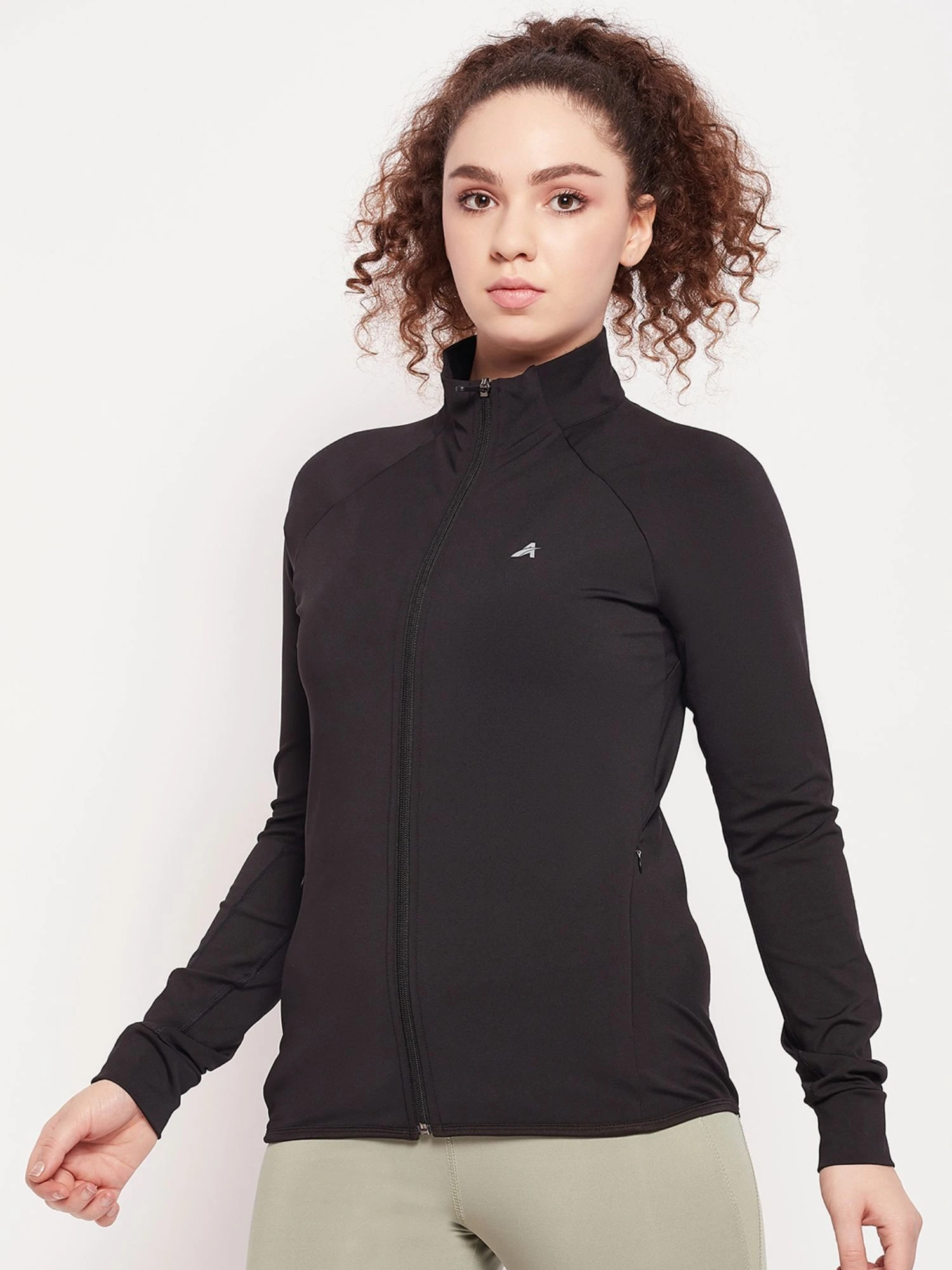 Athlisis Women Black Reflective Strip Training Or Gym Sporty Jacket 5 Athlisis Women Black Reflective Strip Training Or Gym Sporty Jacket – Bild 3