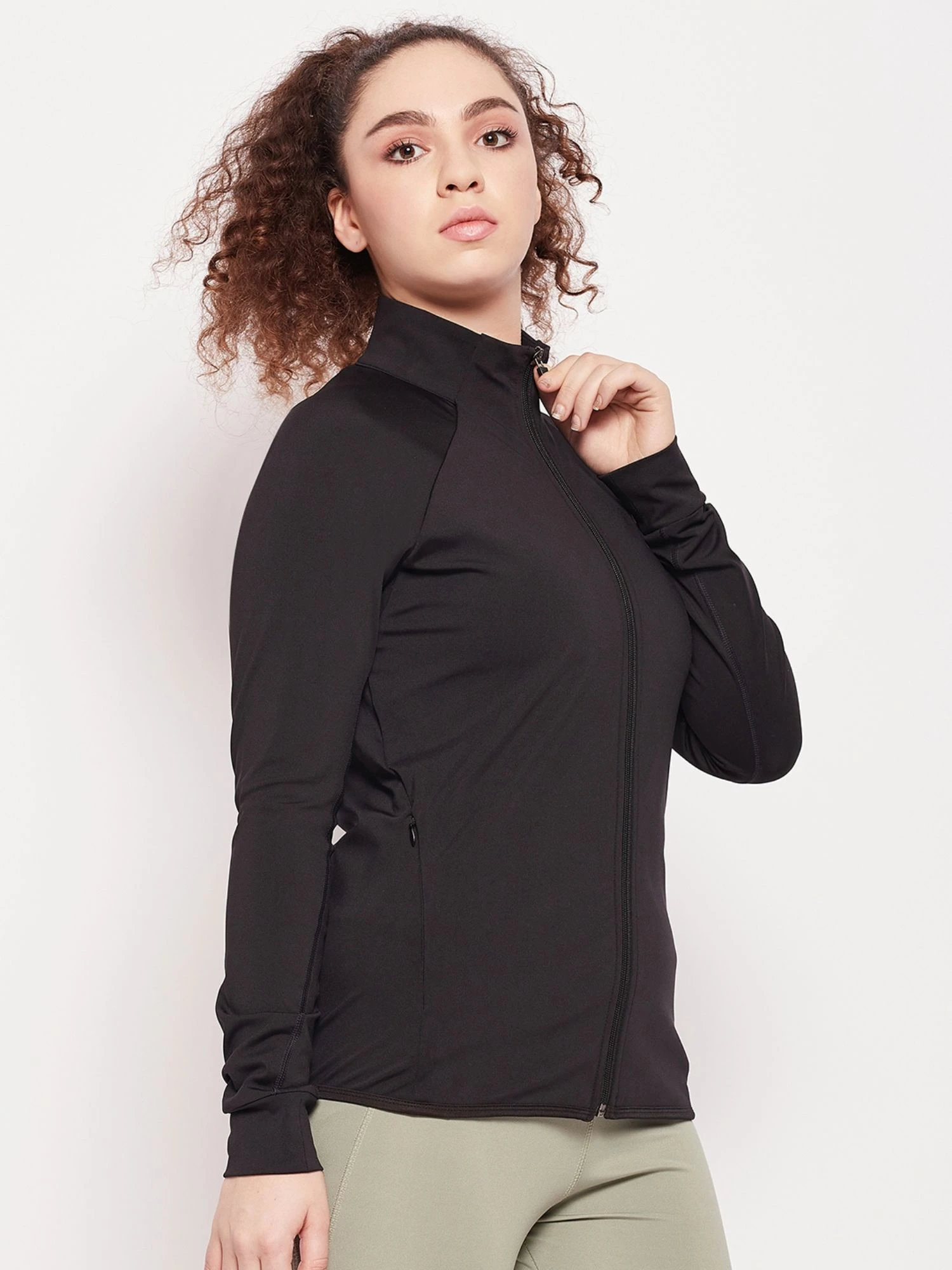 Athlisis Women Black Reflective Strip Training Or Gym Sporty Jacket 6 Athlisis Women Black Reflective Strip Training Or Gym Sporty Jacket – Bild 4