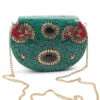 Odette Oval Shape Metal Green Tinted Ethnic Clutch -Gemischtwarenladen Für Damenmode 32409bbNYKFF NYFODET000285 1
