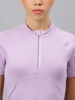 Fitkin Women Lavender High Neck Short Sleeves T-Shirt -Gemischtwarenladen Für Damenmode 3309852T292 2