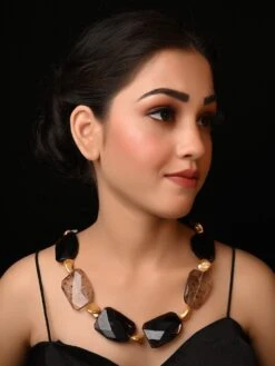 AG'S Waniya Multi Amethyst Beads Necklace