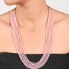 Ratnavali Jewels Five Layer Peach Colour Real Onyx Stone Beads Necklace -Gemischtwarenladen Für Damenmode 3988c58RV2223PP 1