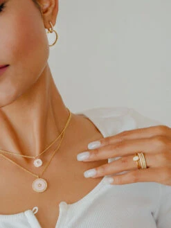 Perfectly Average Octagon Enamel Necklace