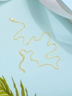 Zavya Gold Plated 925 Sterling Silver Figaro Chain