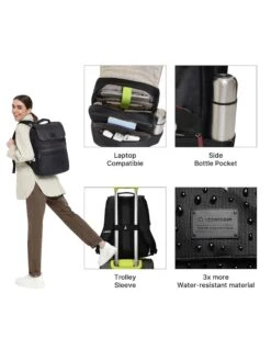 Uppercase Matrix Professional Backpack 08 Black (M) -Gemischtwarenladen Für Damenmode 3fe605e3500EBP1BLK 5