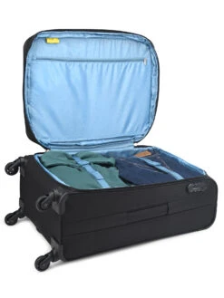 Aristocrat Apache 4 Wheel Black Trolley Bag -Gemischtwarenladen Für Damenmode 40a0277STAPA69HBLK 4