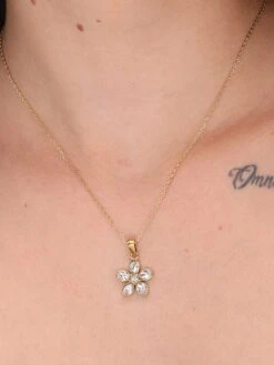 Palmonas 18K Gold Plated Flower Stone Necklace For Women For Women -Gemischtwarenladen Für Damenmode 40a0fa3Pala PM NECKLACE 211 2